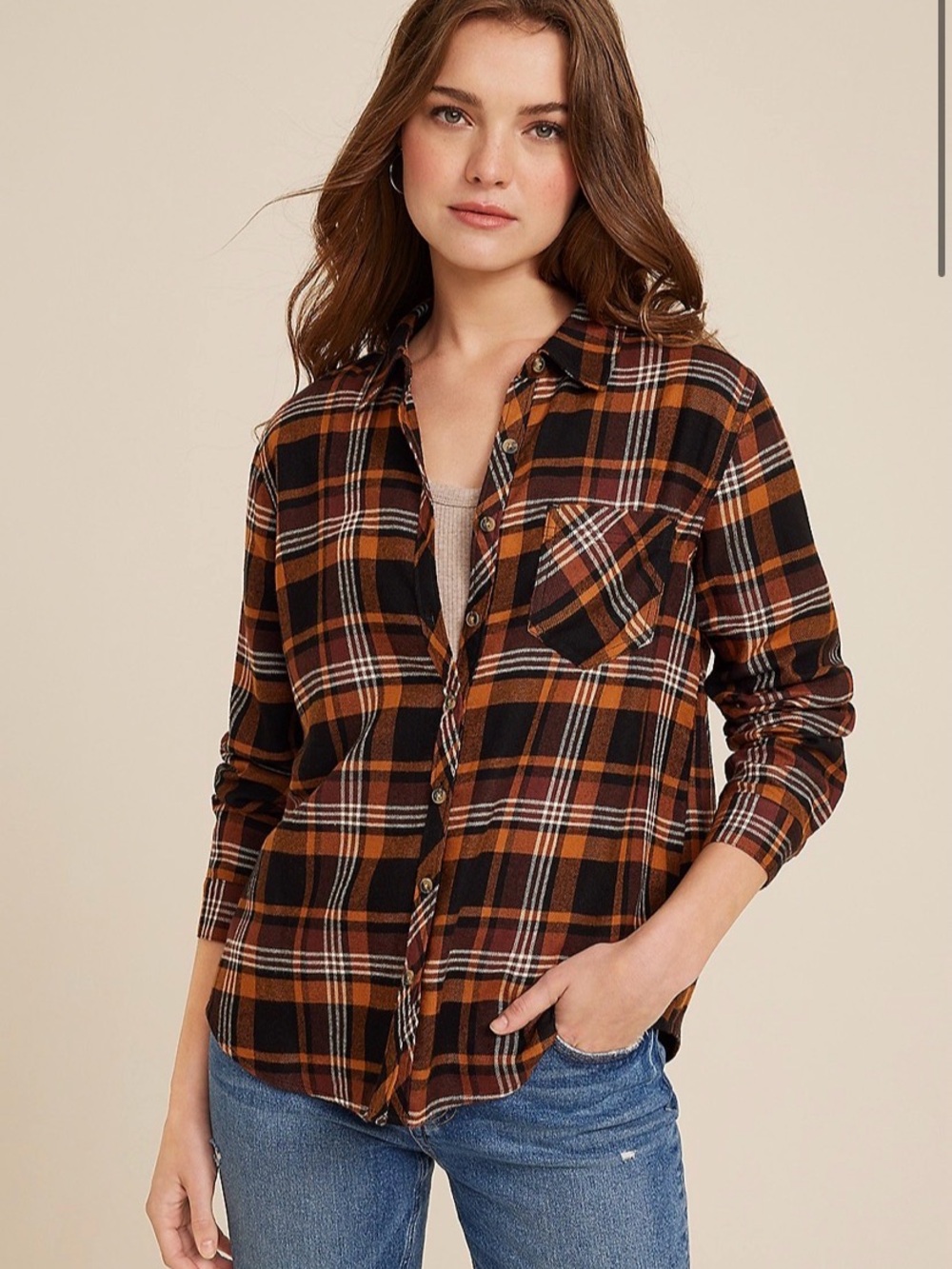 Maurice’s Cabin Plaid Button Up Shirt Size XL